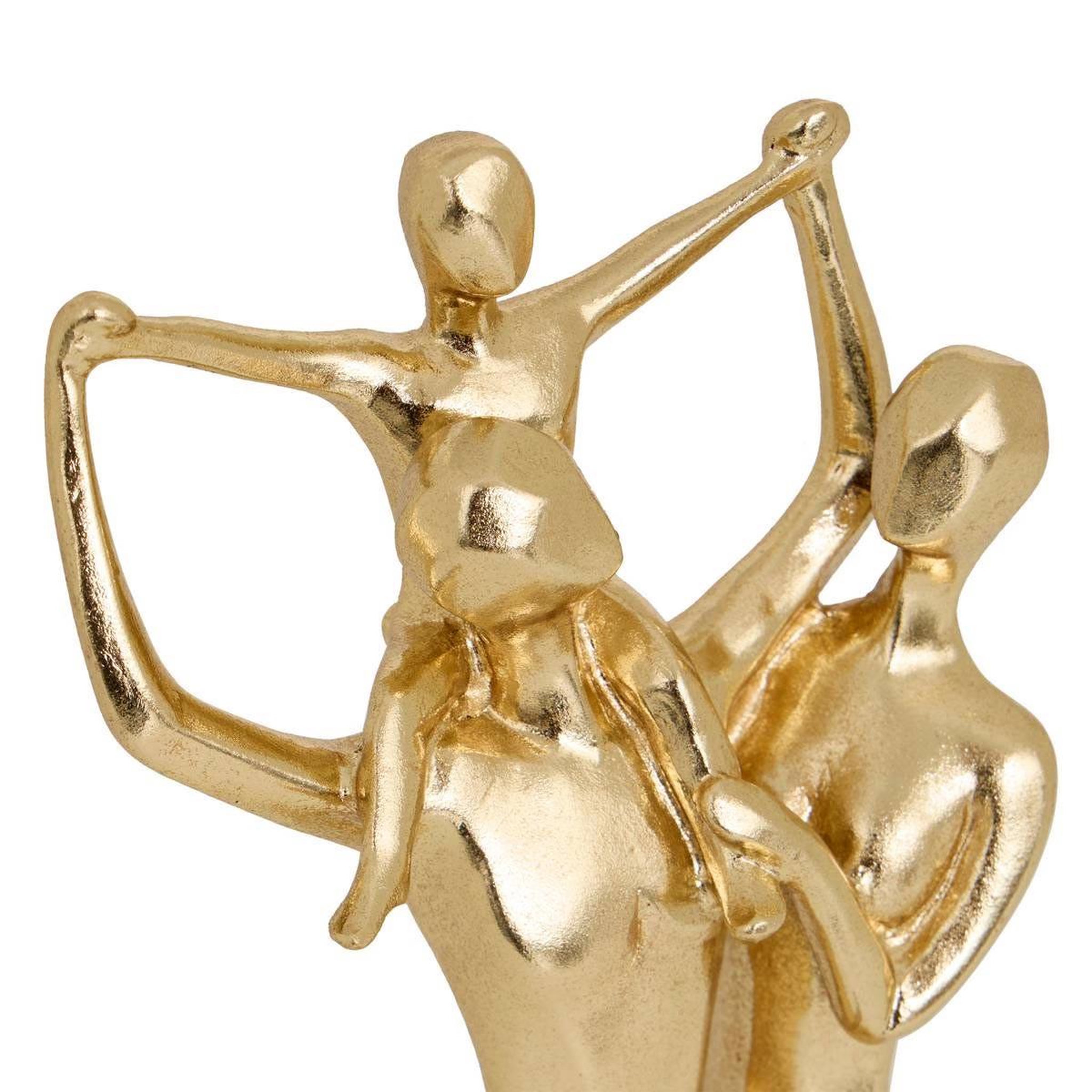 Voir la diapositive 2 : ATMOSPHERA Statuette déco famille en résine  hapi' 28cm doré