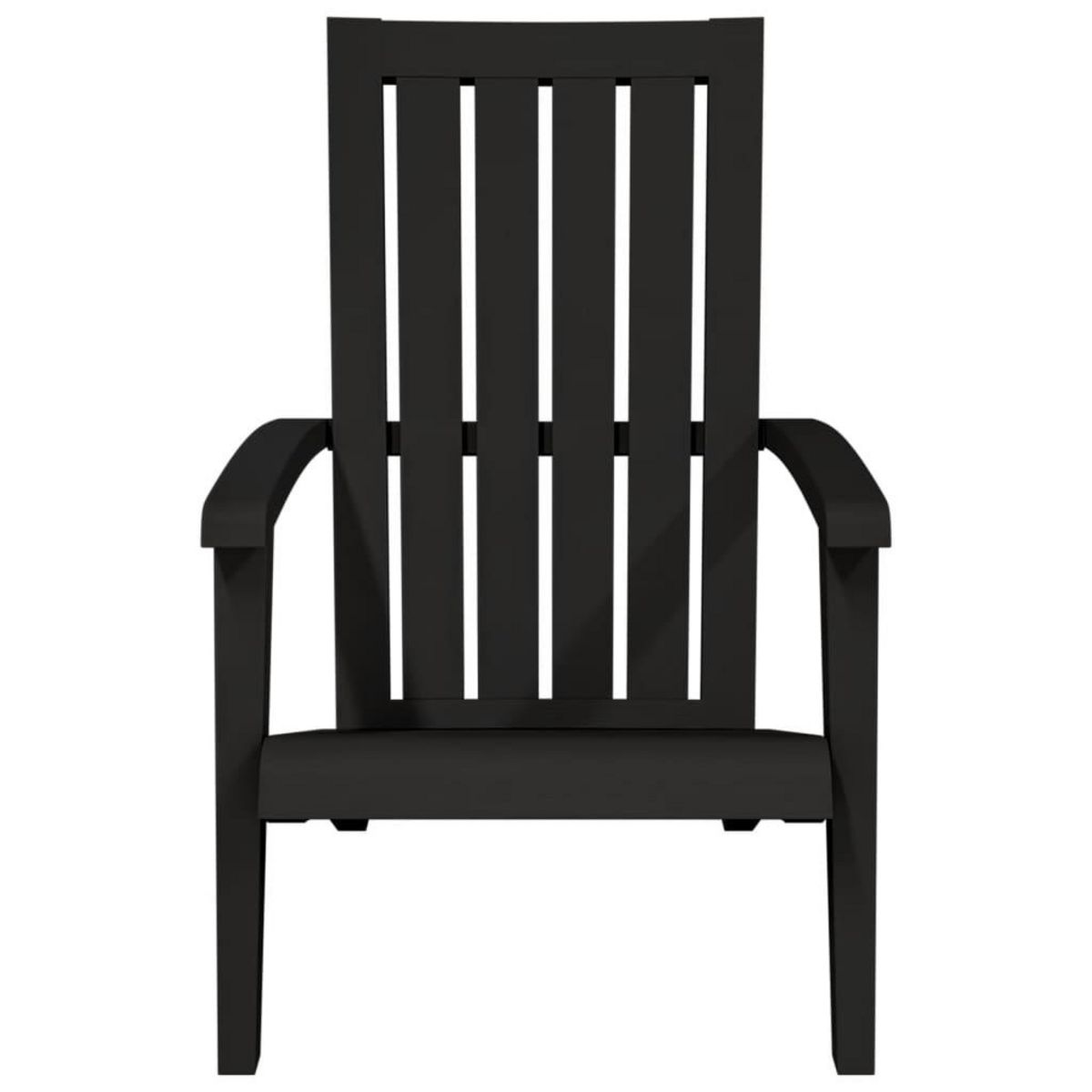 VIDAXL Chaises de jardin Adirondack lot de 2 noir polypropylene