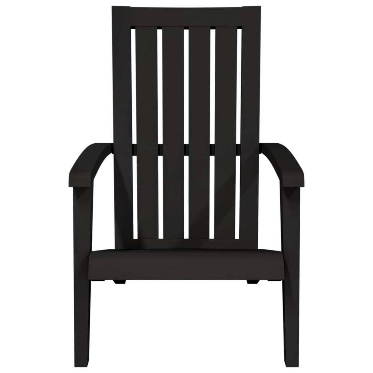 VIDAXL Chaises de jardin Adirondack lot de 2 noir polypropylene