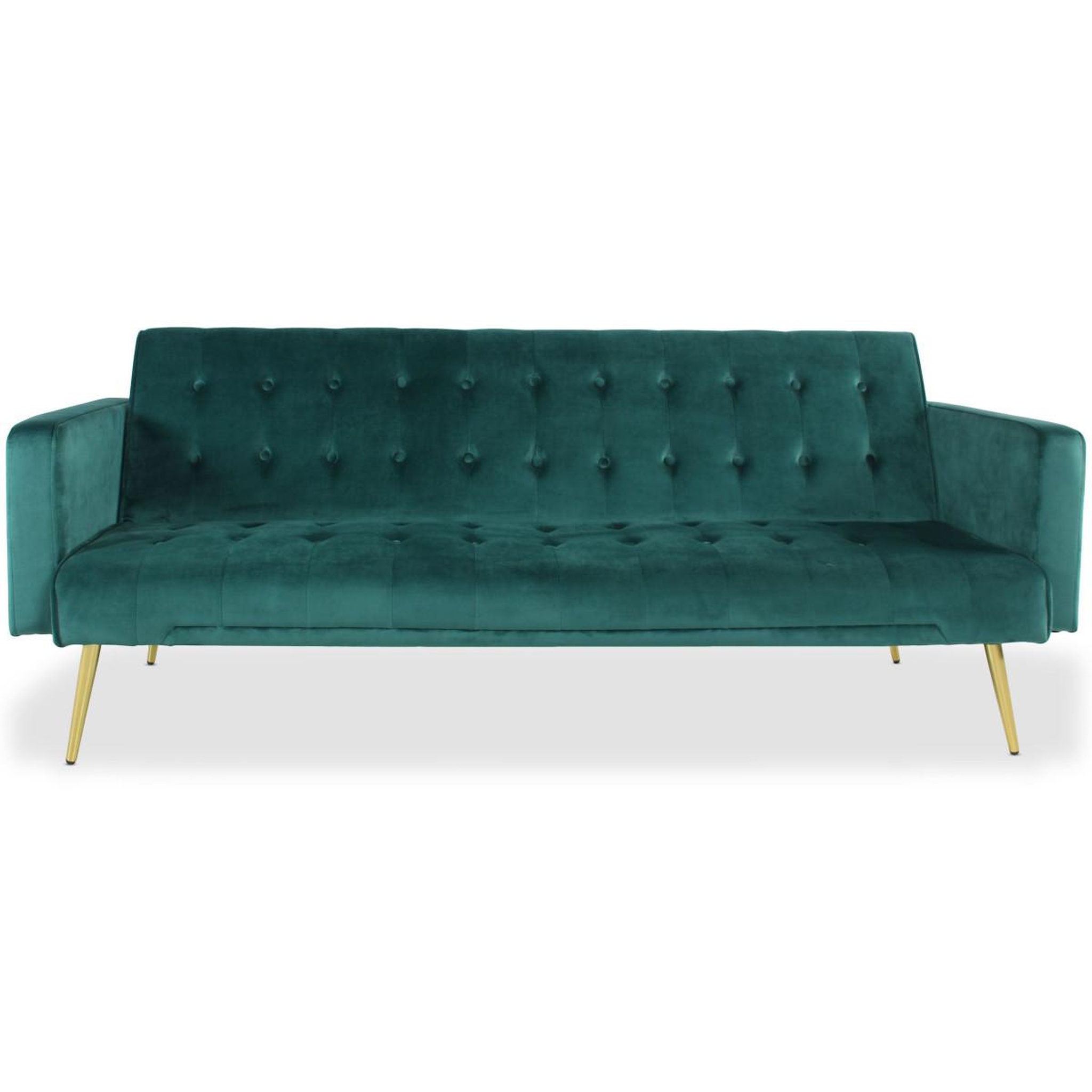 Voir la diapositive 2 : Paris Prix Canapé convertible velours  tybio  191cm vert