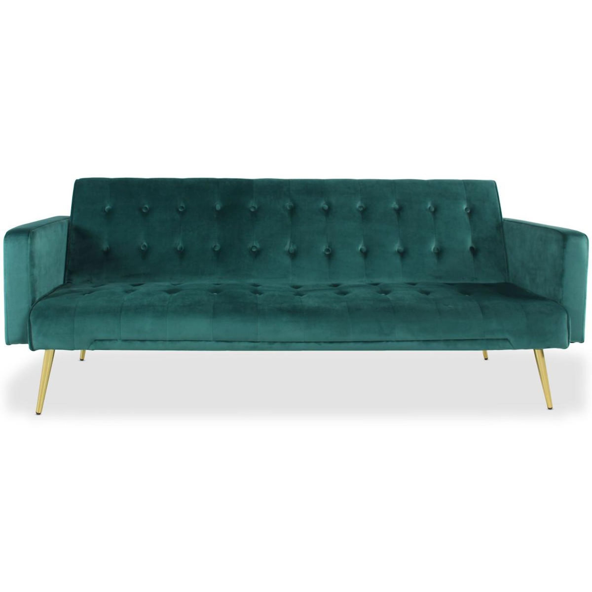 Paris Prix Canapé Convertible Velours  Tybio  191cm Vert