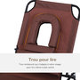 Voir la diapositive 5 : OUTSUNNY Bain de soleil pliable transat inclinable 4 positions chaise longue de lecture 3 coussins fournis marron