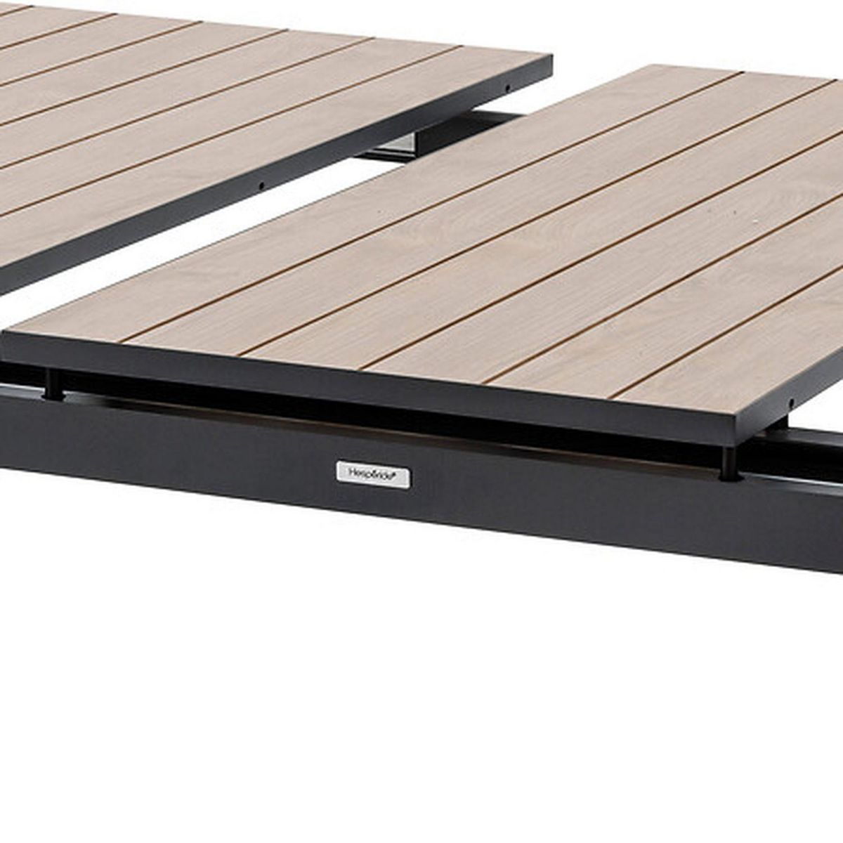 HESPERIDE Table de jardin extensible en aluminium effet bois 14 places EVASION