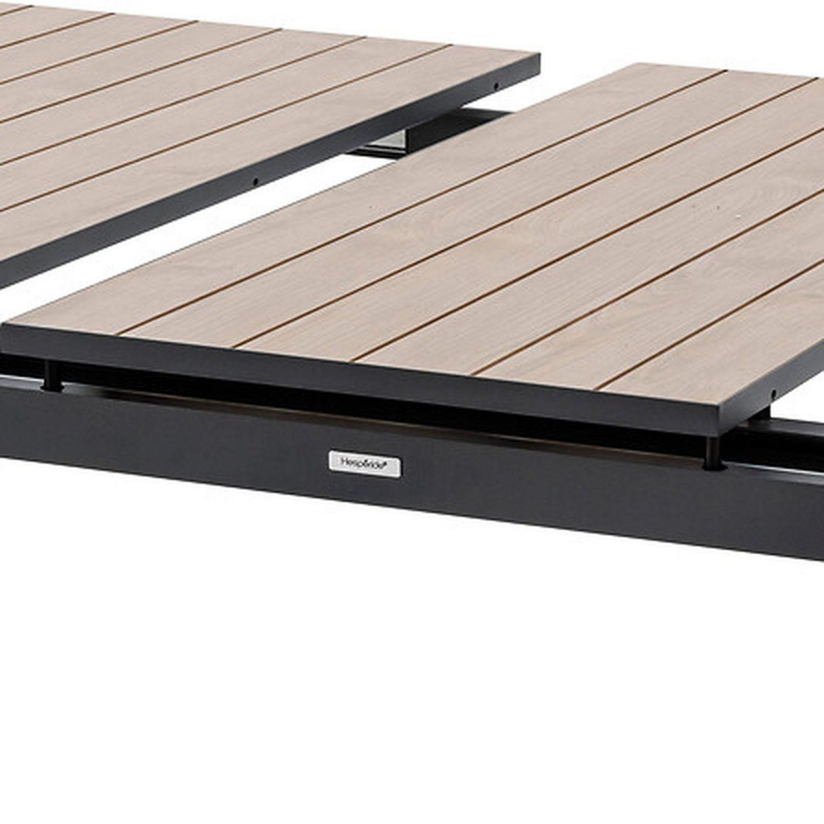 HESPERIDE Table de jardin extensible en aluminium effet bois 14 places EVASION
