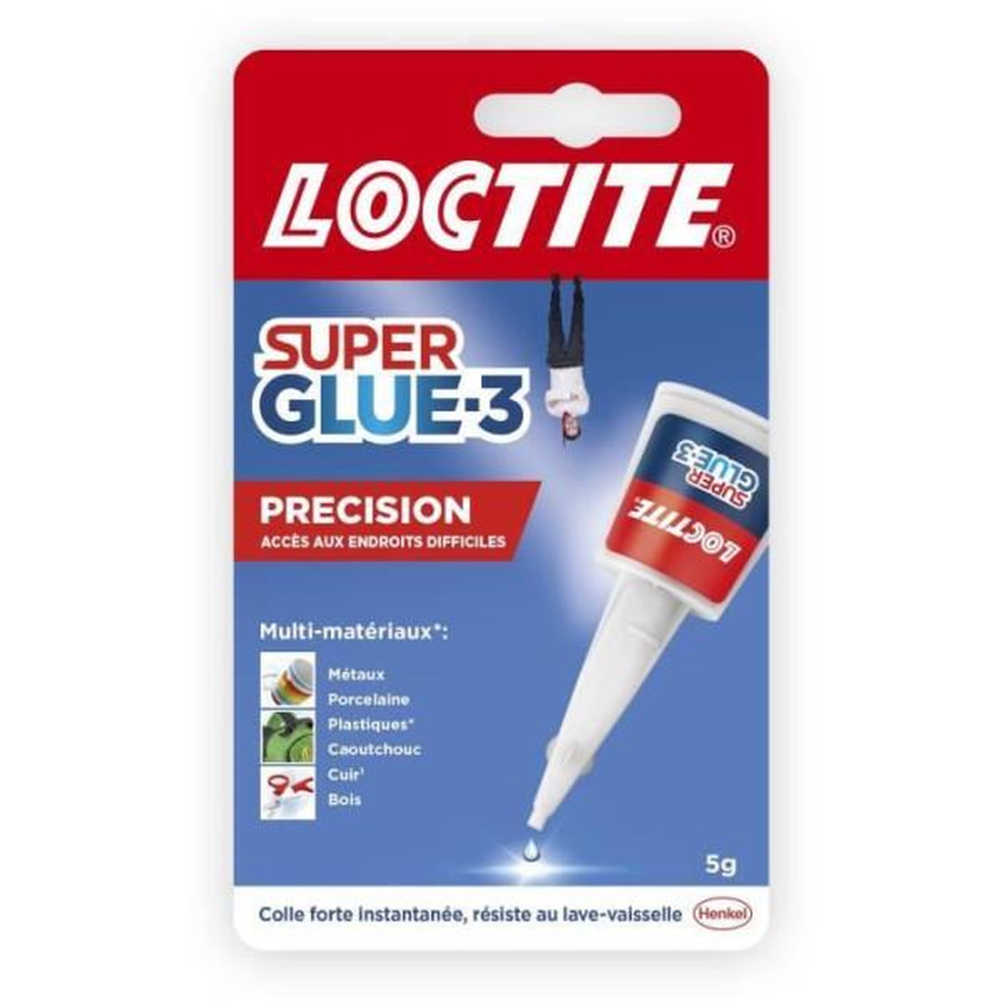 Loctite Colles cyanocrylates - LOCTITE - SUPERGLUE-3P - Précision - Bouteille 5 g