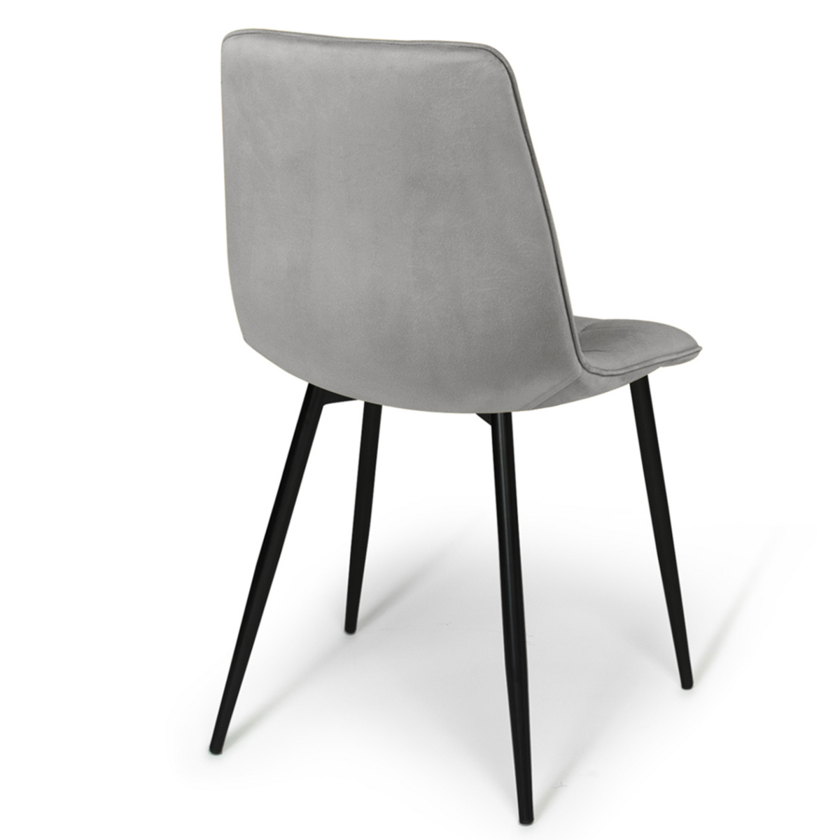 ID MARKET Lot de 6 chaises MILA en velours mix color bleu x2, gris foncé x2, gris clair x2