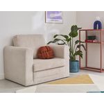 BEST MOBILIER Marilia - fauteuil - convertible déplimousse - en velours côtelé. Coloris disponibles : Orange, Vert, Gris, Noir, Jaune, Marron, Beige