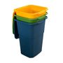 Voir la diapositive 3 : DEA HOME Lot de 3 Poubelles de tri Jaune/bleu/Vert 39 x 36 x 54 cm avec Couvercle Capacité 3 X 50L DEA HOME