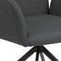 Voir la diapositive 6 : TOILINUX Fauteuil de table Lou en tissu - Gris foncé
