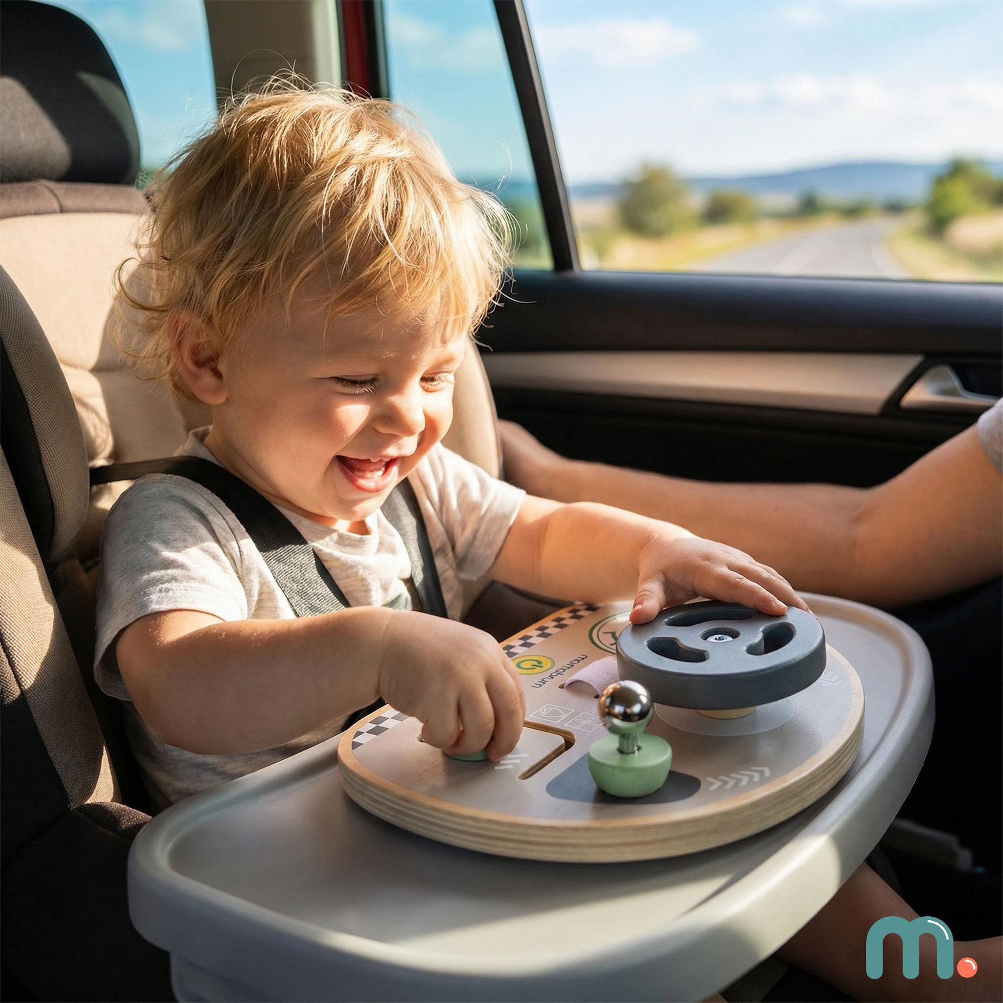 Voir la diapositive 2 : MAMABRUM Tableau Activite Bois Mamabrum Volant Voiture Montessori 20x16 cm Voyage 3 Ans