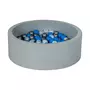  Piscine à balles Aire de jeu + 150 balles perle, bleu, argent