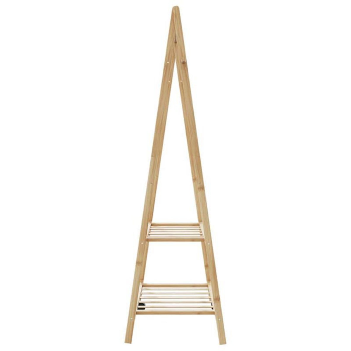 VIDAXL Porte vêtement avec étagères 96x45,5x150,5 cm bambou