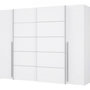 Voir la diapositive 1 : MARKET24 Armoire - Blanc mat - 2 portes battantes + 2 portes coulissantes - L 270,3 x P 61,2 x H 210 cm - NARAGO