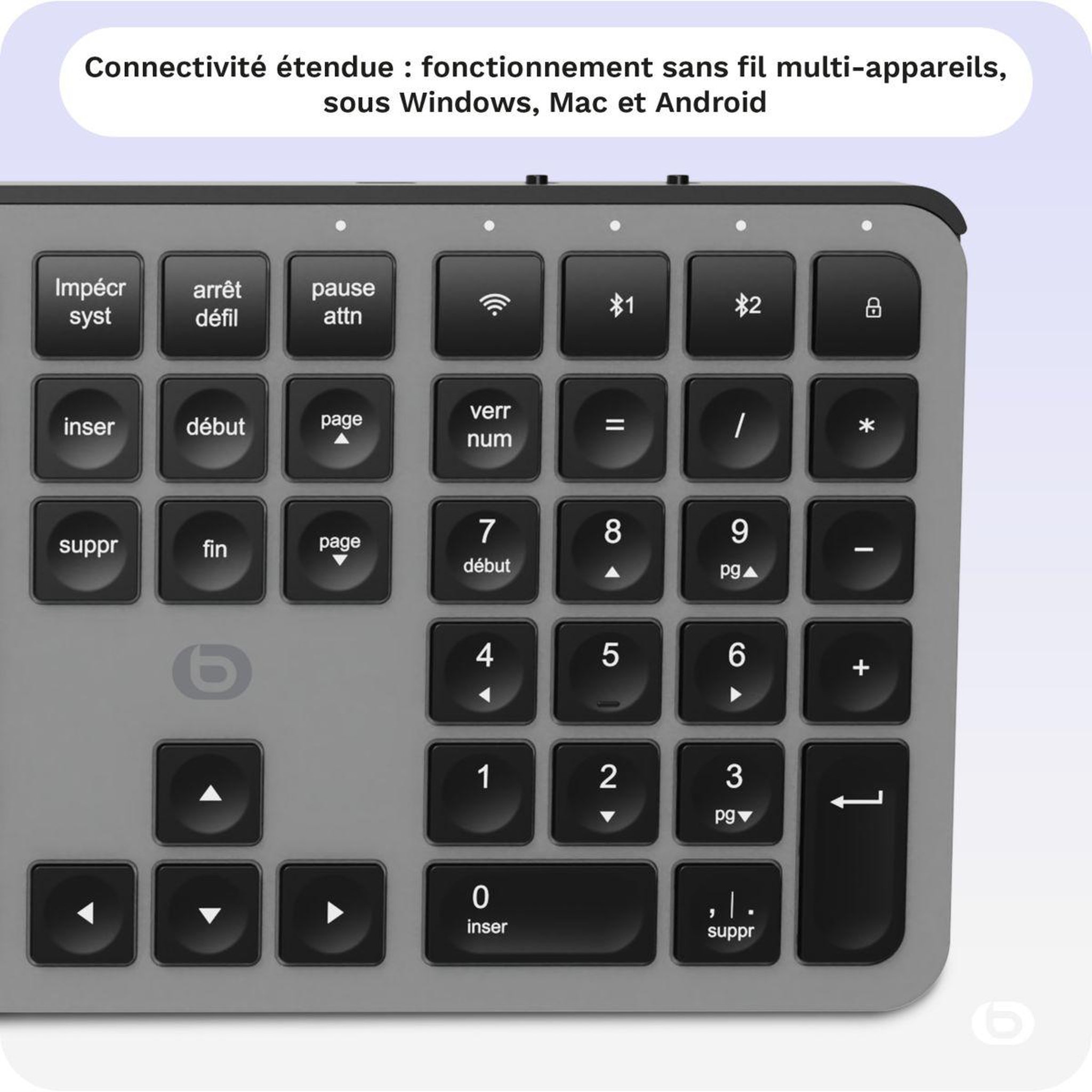 Voir la diapositive 5 : ESSENTIEL B Clavier sans fil SK-12