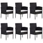 Voir la diapositive 4 : VIDAXL Ensemble a manger de jardin 7 pcs Noir