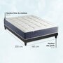 Voir la diapositive 5 : IDLITERIE Ensemble Matelas Ressort 7 zones + Mémoire de forme + Sommier KING STYLE + couette + oreillers - Fabriqué en France