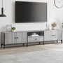 Voir la diapositive 1 : VIDAXL Meuble TV a tiroir sonoma gris 200x25x44 cm bois d'ingenierie