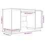 Voir la diapositive 6 : VIDAXL Bureau 140x50x75 cm bois massif de pin
