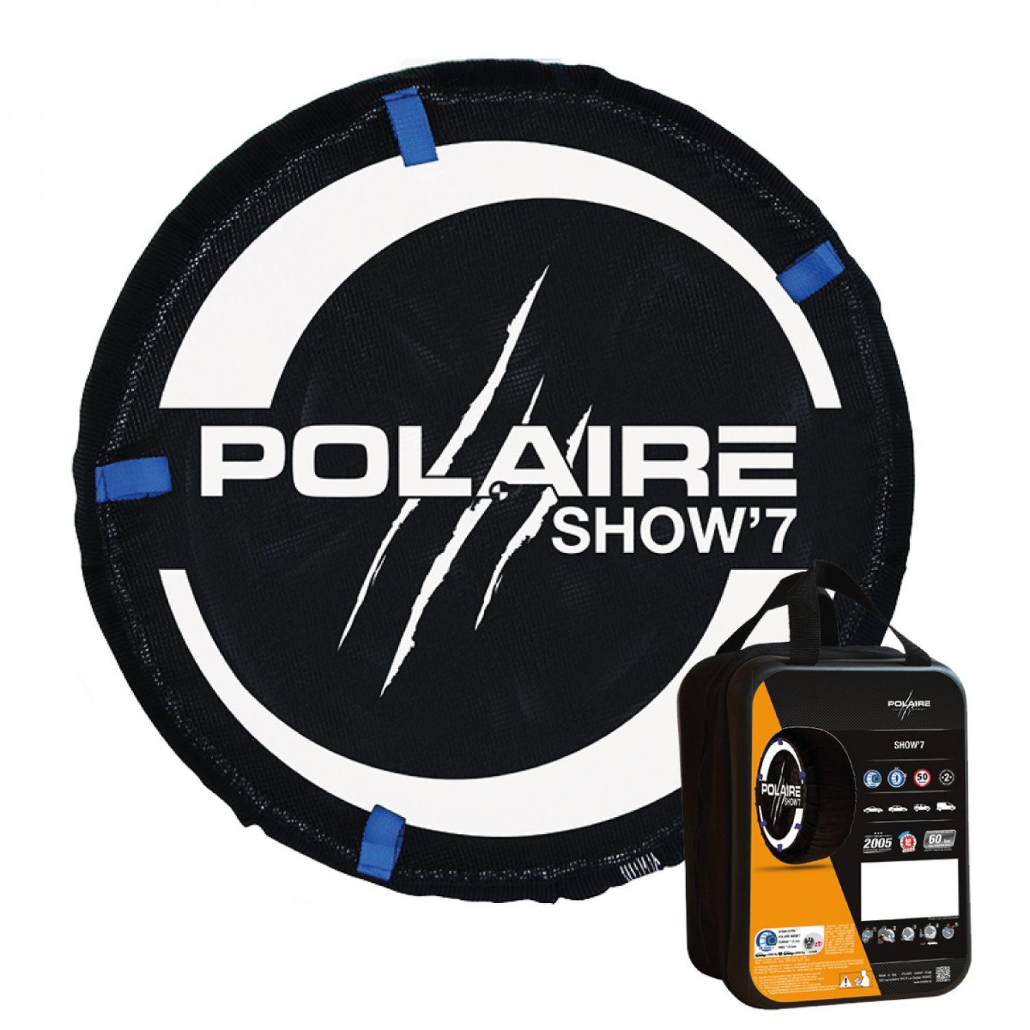 Voir la diapositive 4 : POLAIRE Chaussettes à neige, chaînes textile pour voiture - SHOW' 7 - S81