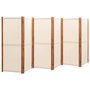 Voir la diapositive 3 : VIDAXL Cloison de separation 6 panneaux Blanc creme 420x180 cm