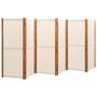 Voir la diapositive 3 : VIDAXL Cloison de separation 6 panneaux Blanc creme 420x180 cm