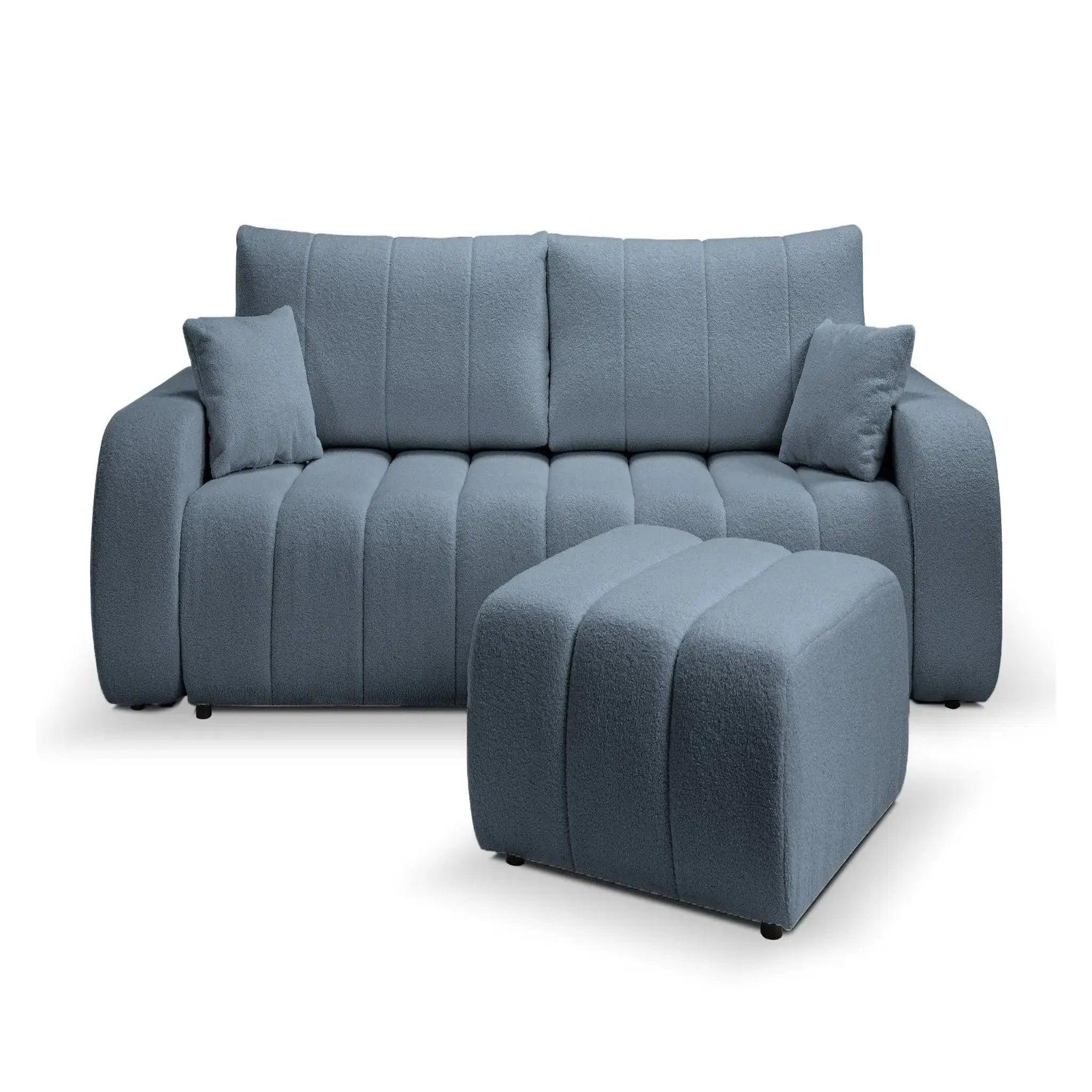 Voir la diapositive 5 : CASANOVA PARIS Celeste - pouf tissu bouclette