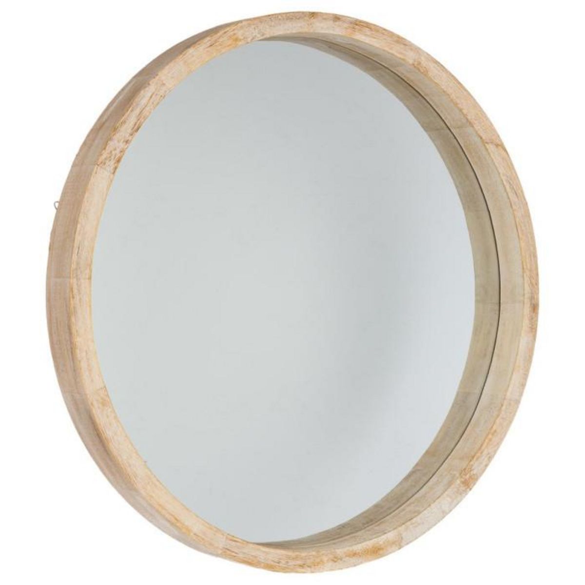 ATMOSPHERA Miroir Rond Bois  Scandinave  52cm Naturel
