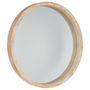 Voir la diapositive 2 : ATMOSPHERA Miroir Rond Bois  Scandinave  52cm Naturel