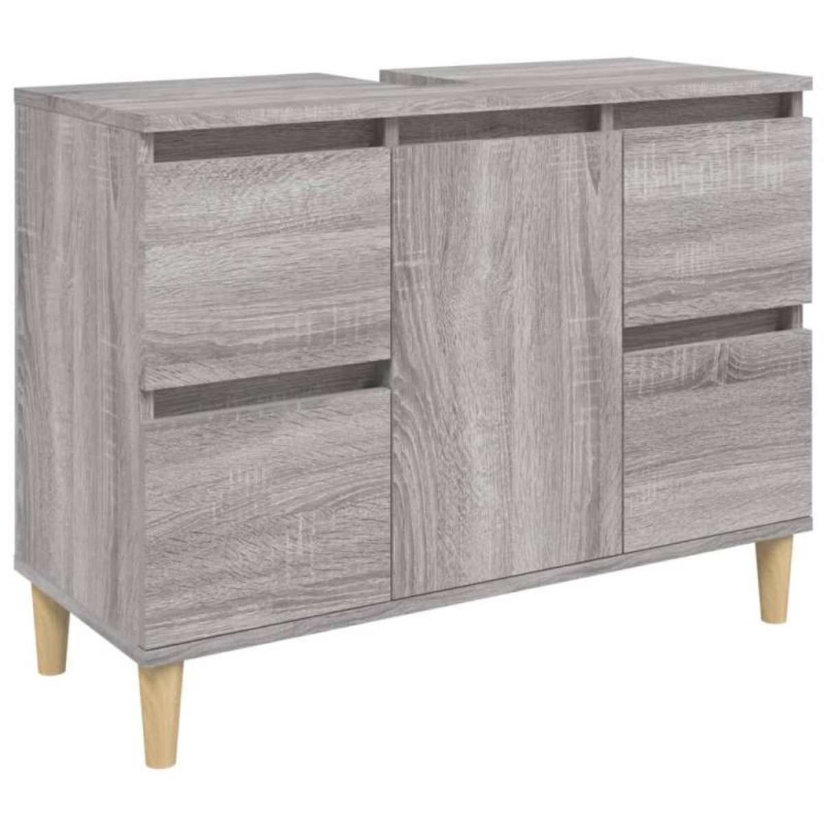 VIDAXL Meuble d évier sonoma gris 80x33x60 cm bois d ingénierie