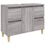 Voir la diapositive 2 : VIDAXL Meuble d évier sonoma gris 80x33x60 cm bois d ingénierie