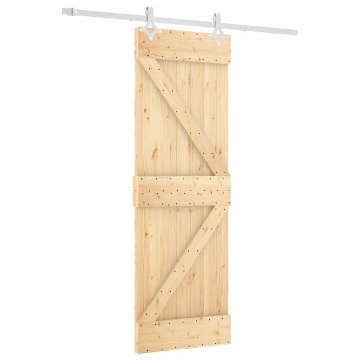 VIDAXL Porte coulissante et kit de quincaillerie 70x210 cm pin massif