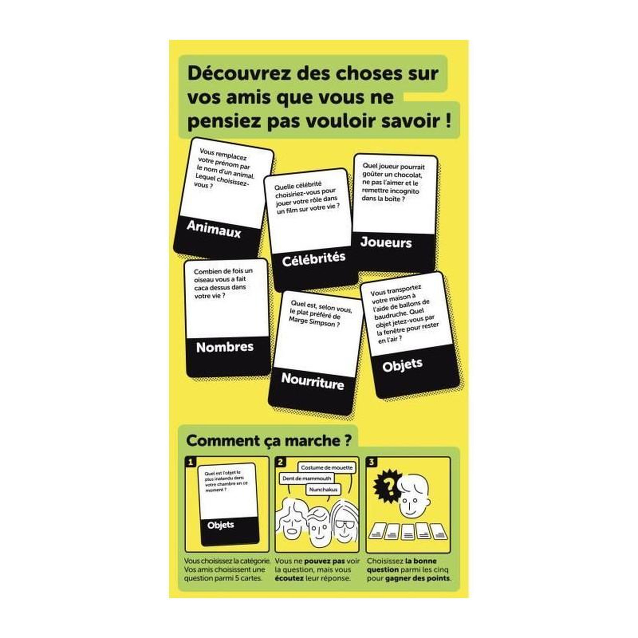 Voir la diapositive 2 : Megableu Questions dingues a poser a vos amis - Jeu d'ambiance - MEGABLEU - Des 14 ans