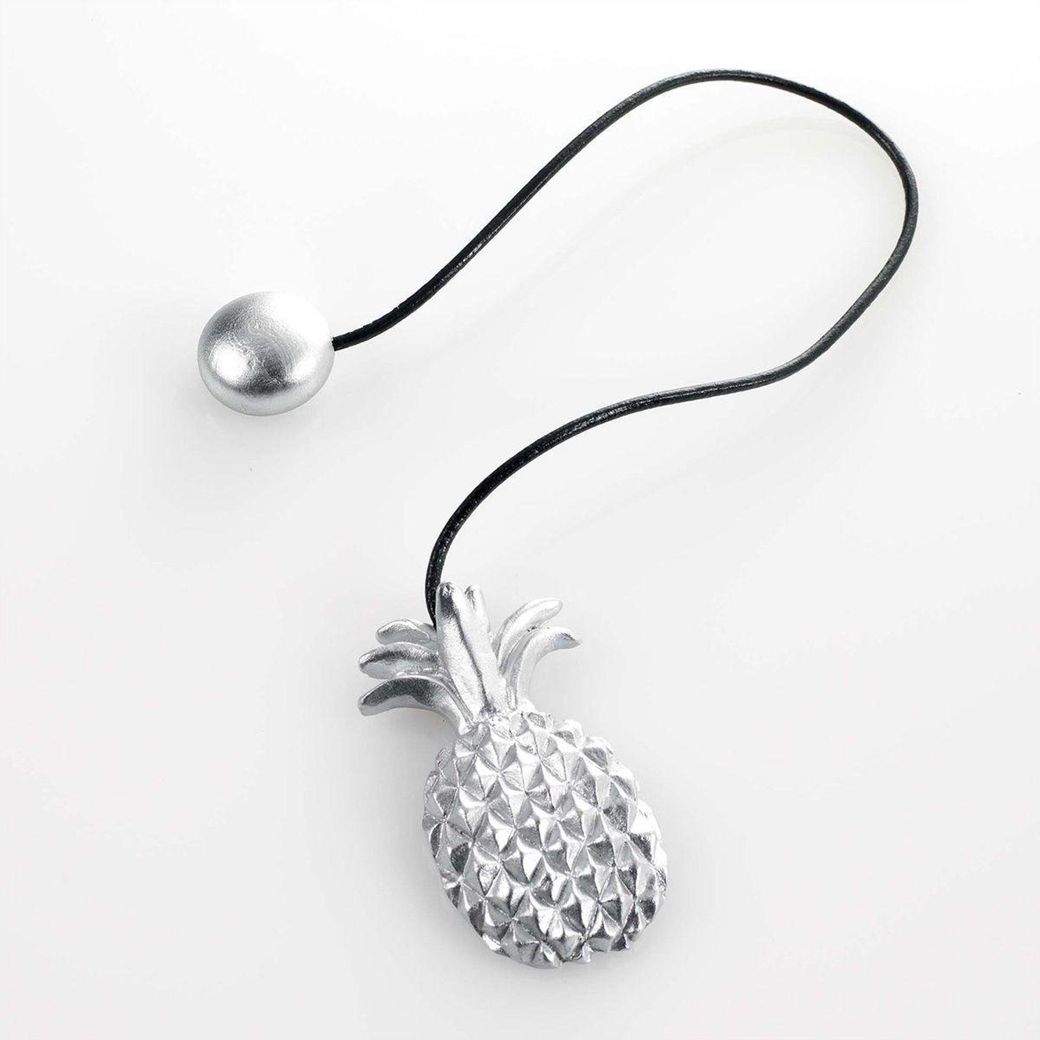 Voir la diapositive 2 : Douceur d'Intérieur Embrasse de rideau aimantée  lewis  42cm argent