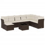 Voir la diapositive 2 : VIDAXL Salon de jardin avec coussins 9 pcs marron resine tressee