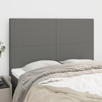 VIDAXL Tetes de lit 4 pcs Gris fonce 72x5x78/88 cm Tissu