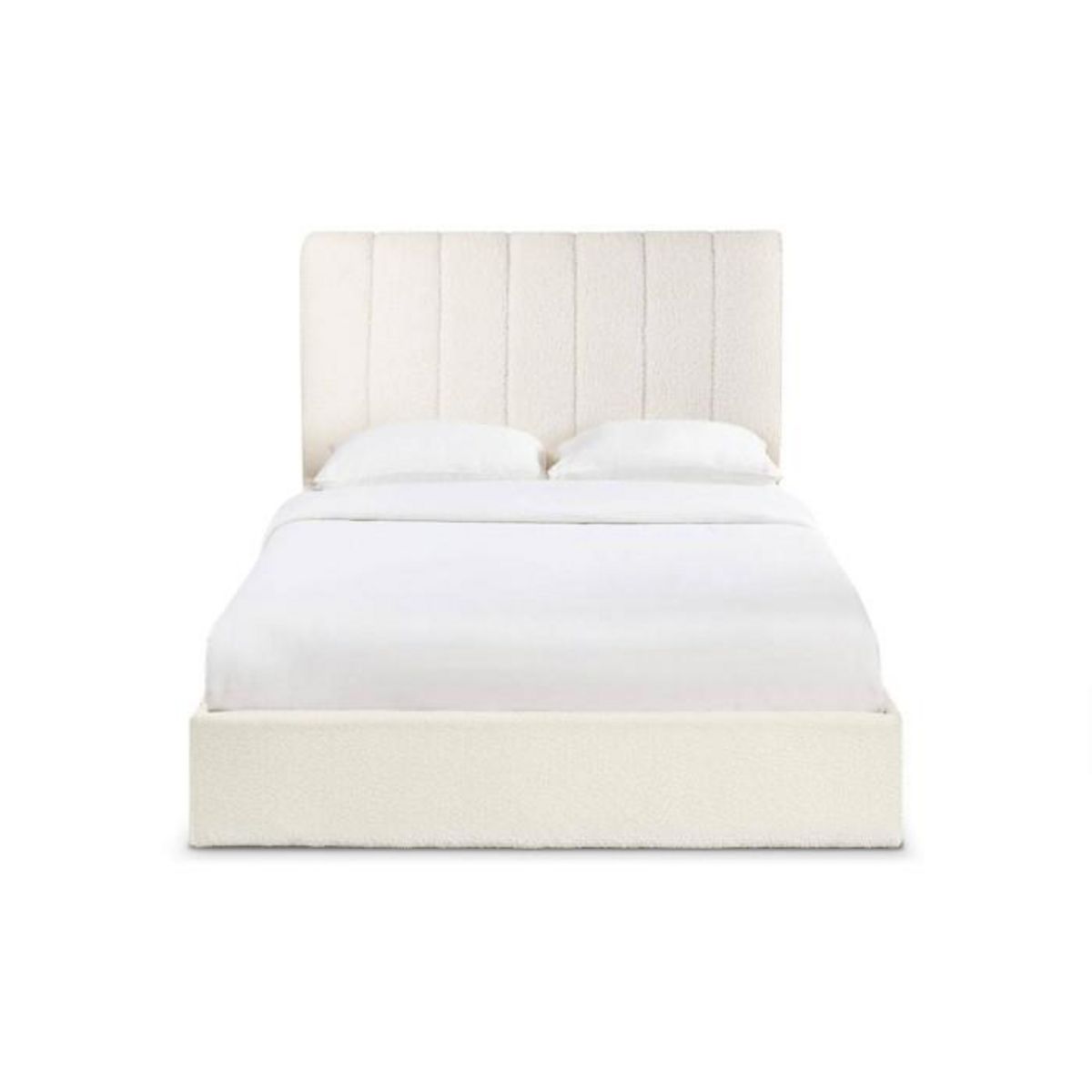 Paris Prix Lit Coffre Design Bouclette  Songa  140x190cm Beige