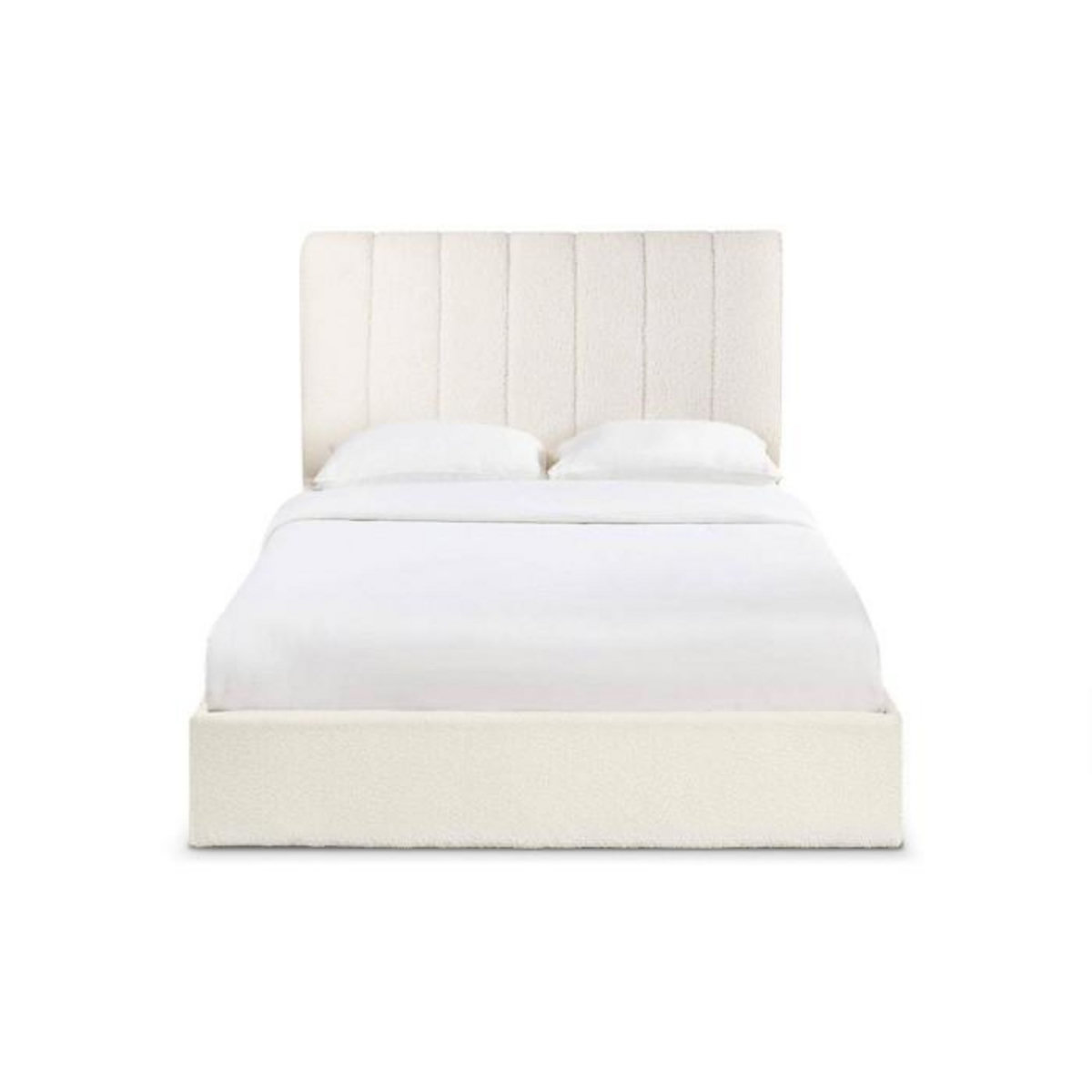 Paris Prix Lit Coffre Design Bouclette  Songa  140x190cm Beige