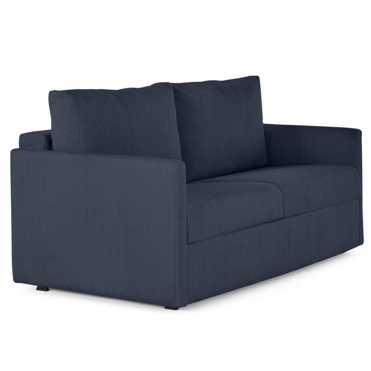 BEST MOBILIER Ottawa - canapé 3 places convertible express couchage quotidien 140 cm matelas 12 cm en velours côtelé