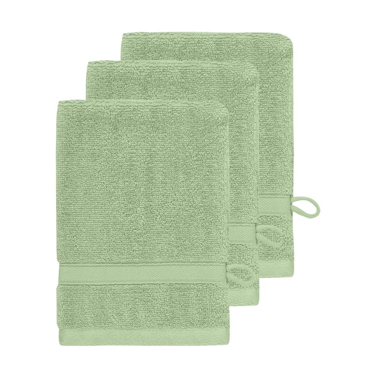 Sensei Maison Lot de 3 gants de toilette 600 g/m² SENSILK - 16x22 cm