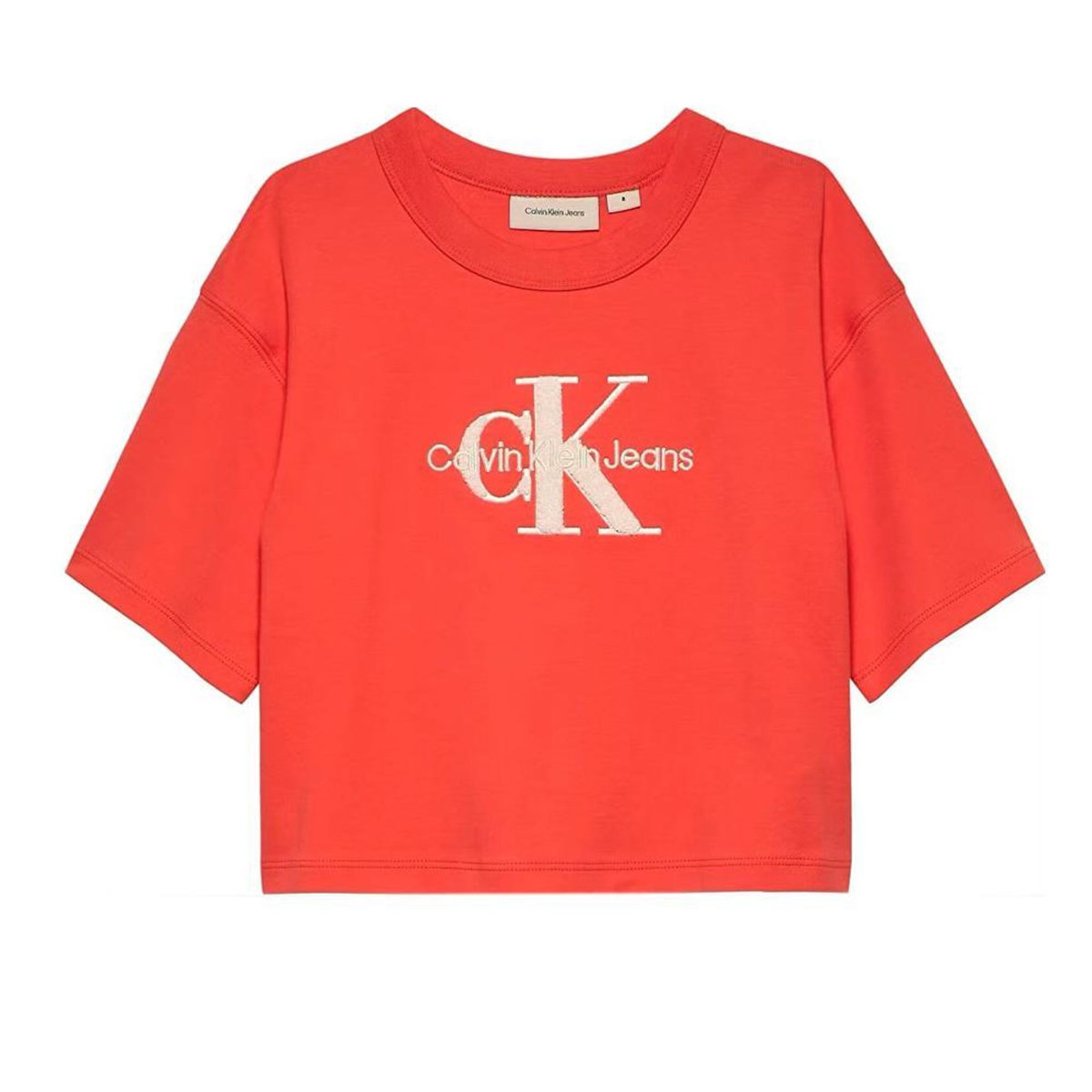 CALVIN KLEIN JEANS T-shirt Orange Fille Calvin Klein Jeans Teddy