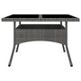 Voir la diapositive 4 : VIDAXL Ensemble a manger de jardin 9 pcs Resine tressee et verre Gris