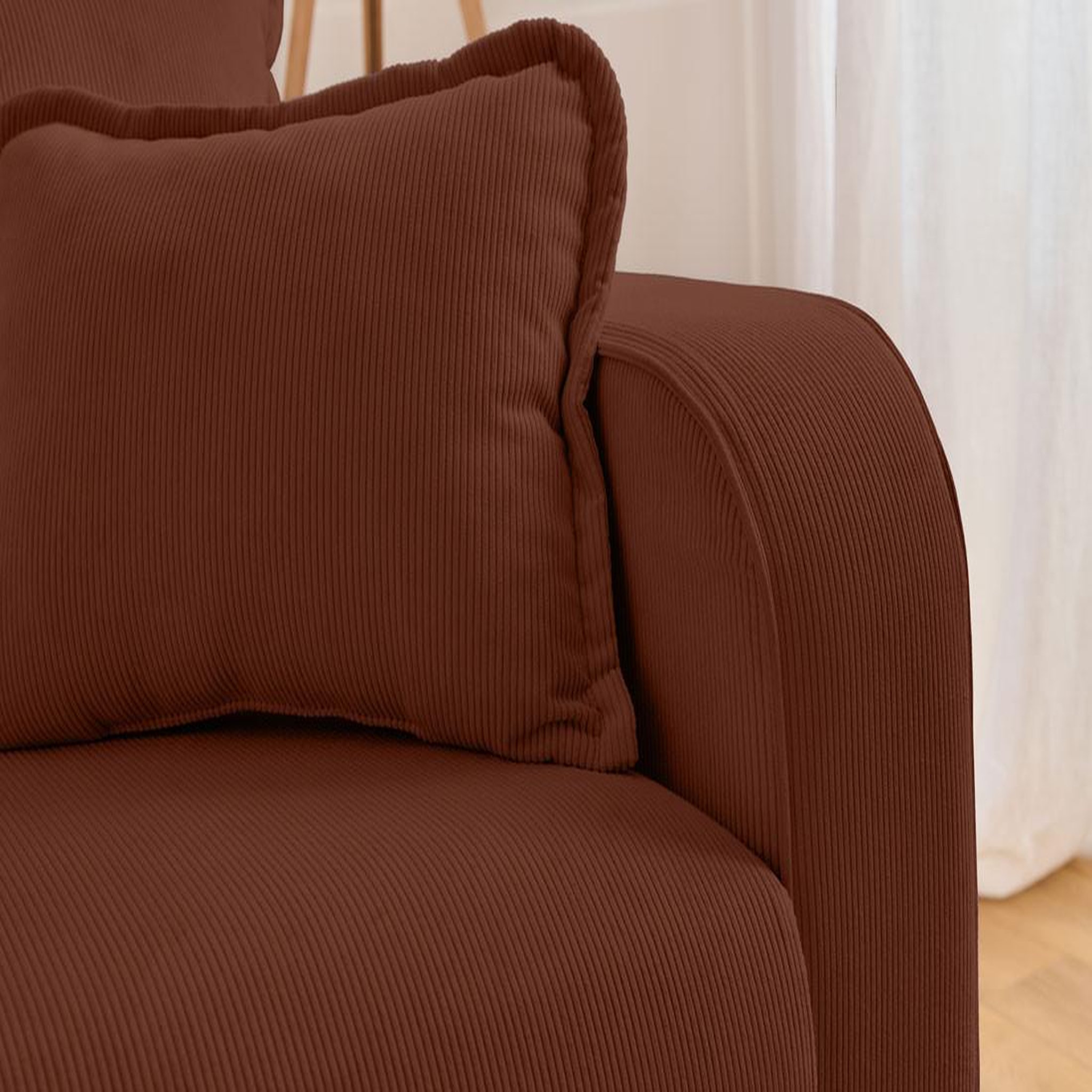 Voir la diapositive 4 : LISA DESIGN Albane - canapé 3 places - en velours côtelé
