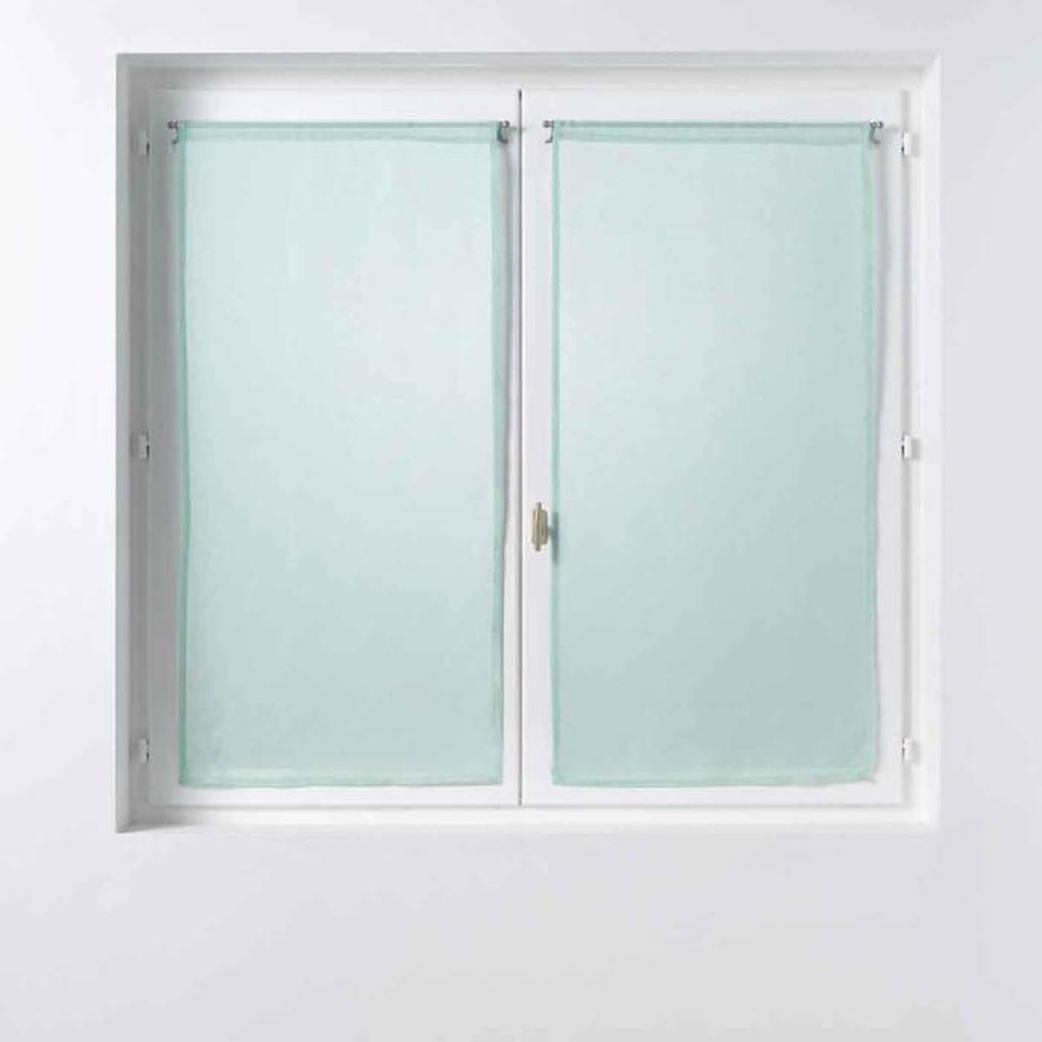 Voir la diapositive 1 : Paris Prix Paire de Voilages  Sandra  60x120cm Menthe