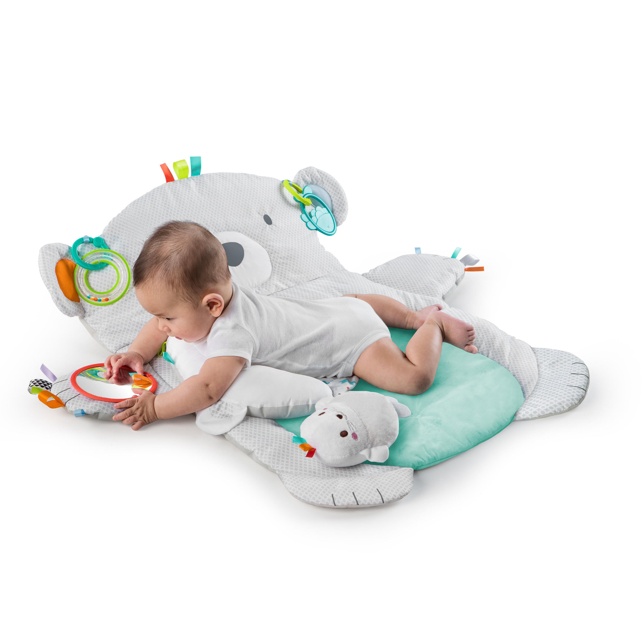 Voir la diapositive 6 : Bright Starts Tapis d'Eveil Ours Polaire Tummy Time Prop & Play