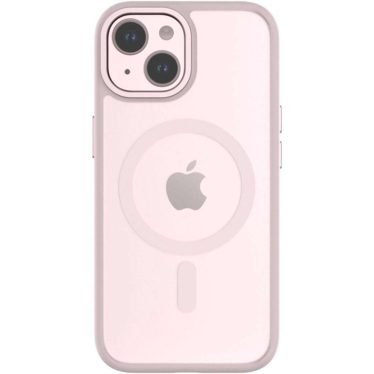 Qdos Coque bumper Iphone 15 Hybrid soft SNAP MagSafe Rose