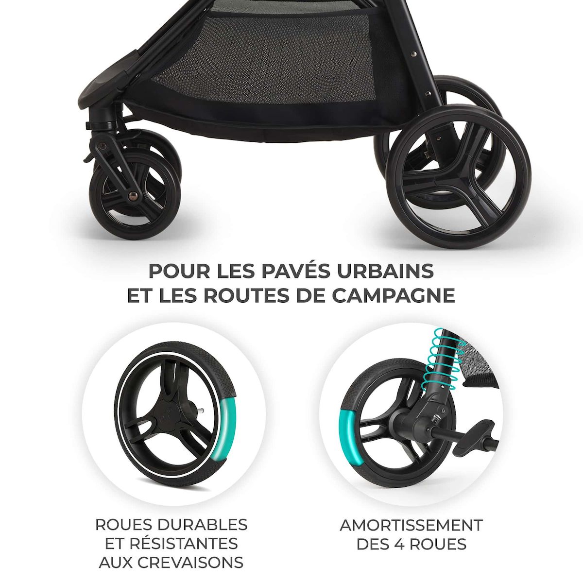 KINDERKRAFT Poussette grande pratique et confortable