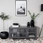 Voir la diapositive 3 : Paris Prix Meuble TV 3 Portes  Acero  120cm Gris Clair