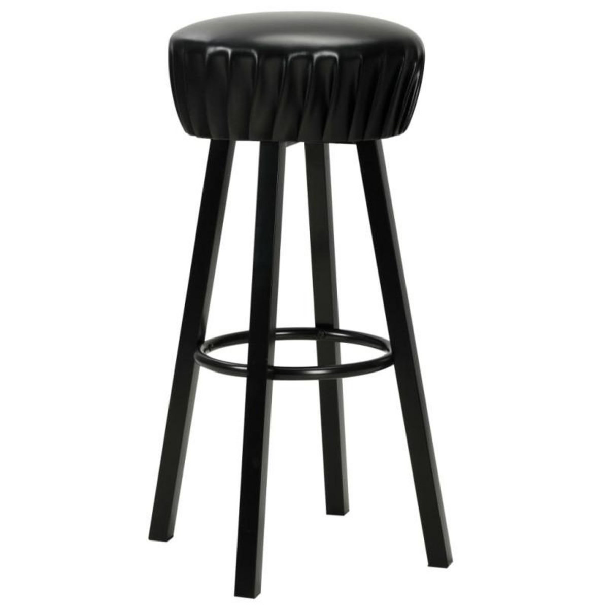VIDAXL Chaises de bar lot de 2 noir similicuir
