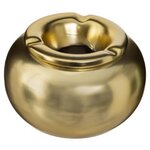 ATMOSPHERA Cendrier en Céramique Rond  Gold Smoke  8cm Or