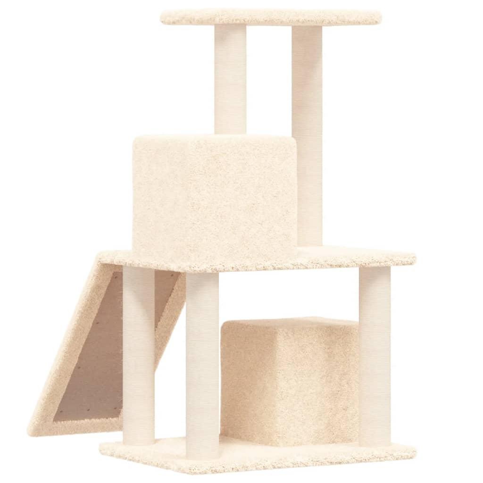 Voir la diapositive 5 : VIDAXL Arbre a chat avec griffoirs en sisal Creme 82 cm